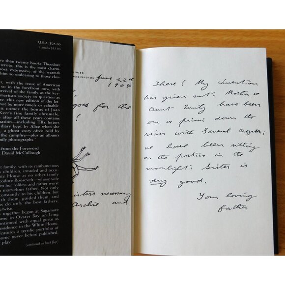 A Bully Father Theodore Roosevelts Letters To His Children By Joan Kerr HBDJ - Picture 6 of 10